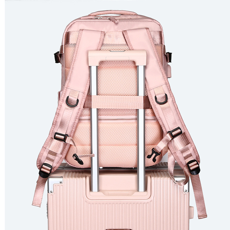 Mochila de hombro ocio transfronteriza de gran capacidad, mochila de viaje de corta distancia, separación seca y húmeda de zapatos independientes, mochila de computadora