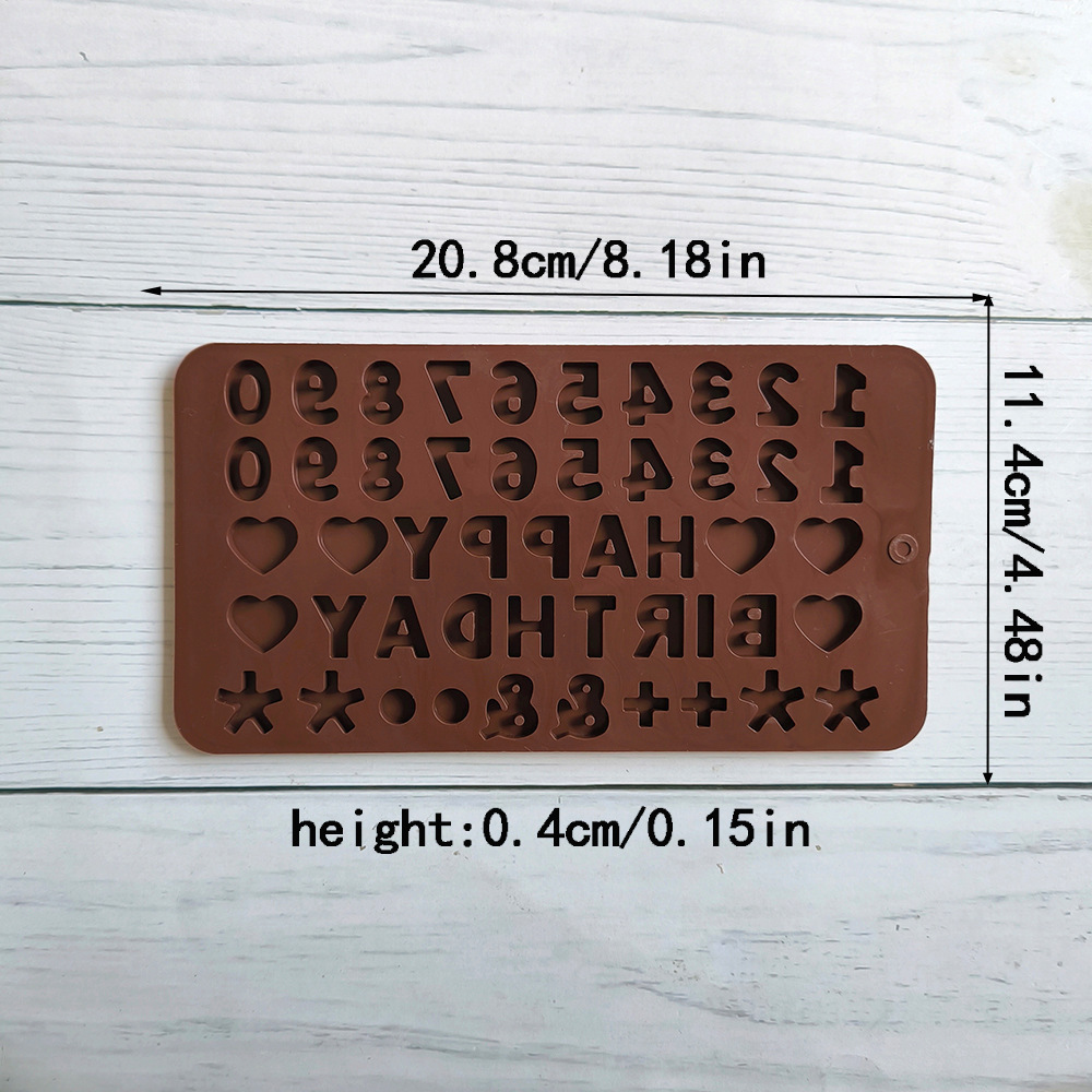 Chocolate digital 458 molde de silicona fondant galleta digital molde de forma de caramelo herramienta de horneado de bricolaje