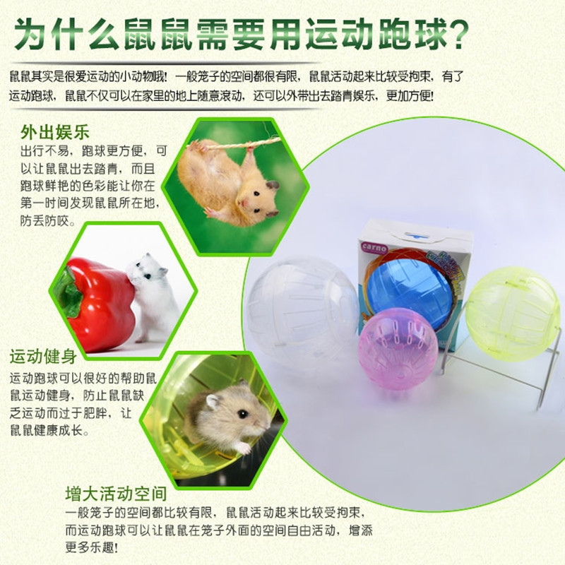 Hamster ball silent sports running wheel running ball golden bear running roller ball fitness toy supplies outing traction rope