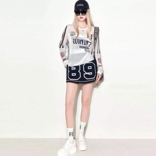 2025 new trendy brand mesh sunscreen T-shirt trendy versatile top