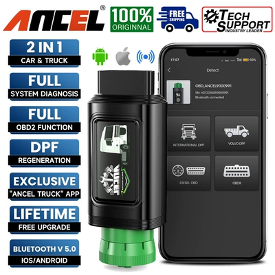 ANCEL HD120 diesel truck diagnostic equipment Volvo commercial vehicle International detection instrument