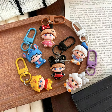 Mickey Mouse Cartoon DM Costume Series Keychain Pendant Cute Bag Decoration Student Backpack Accessory Ornament Mickey Mouse Cartoon DM Costume Series Keychain Pendant Cute Bag Decoration Student Backpack Accessory Ornament