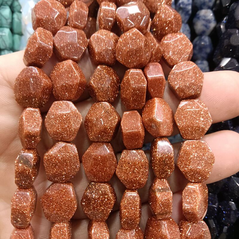 11 × 12 ミリメートル天然石不規則な六角形カットビーズルースビーズ DIY ブレスレットネックレスジュエリーアクセサリー卸売|undefined