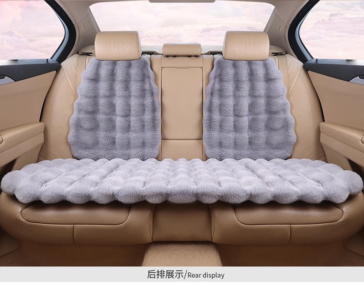 Zongheng Rabbit Fur Plush Car Mat Winter Thickened Plush Seat Cushion Non-Slip Leather Motorcycle Cover New Style Cover Cloth Wholesale