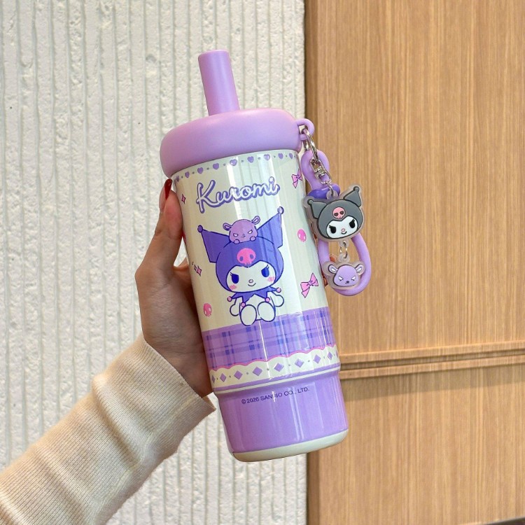 Sanrio taza de paja de aislamiento térmico 2026 nuevo tipo de taza de tritan animada para perros tritan gran capacidad