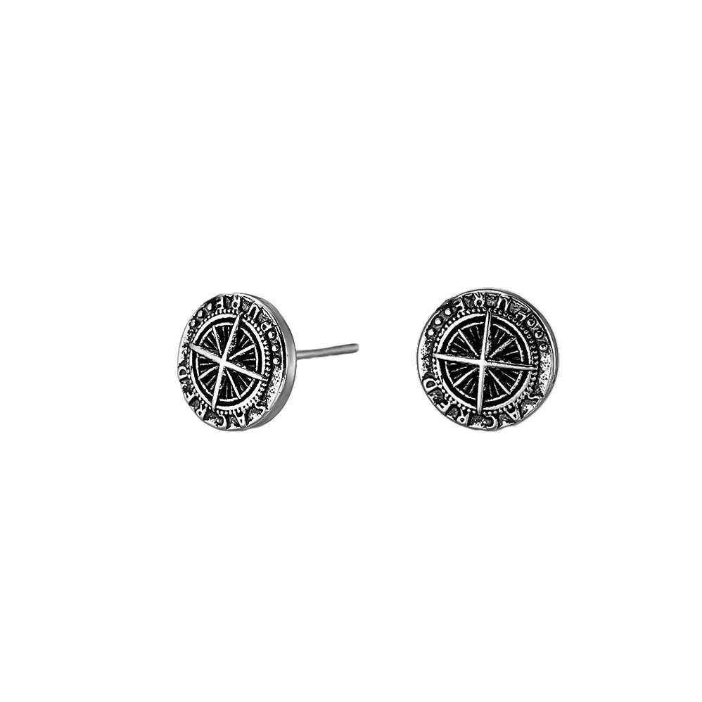 Cool Stud Earrings For Men Stainless Steel Minimalist Punk Style_voghion.com