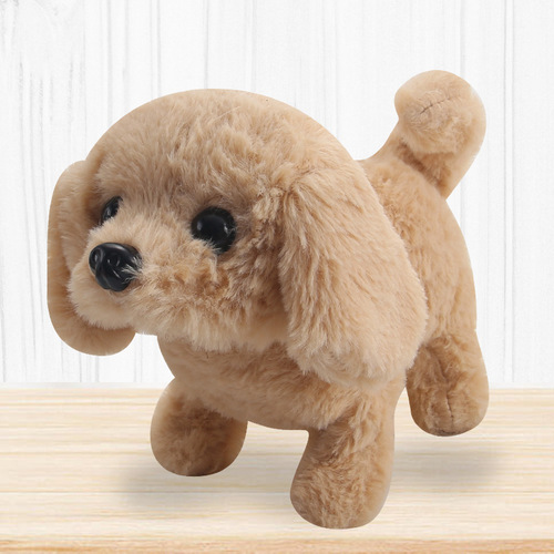 Electric simulation pet, Teddy barks, wags its tail and shakes its butt, children's toys stall, plush doll wholesale