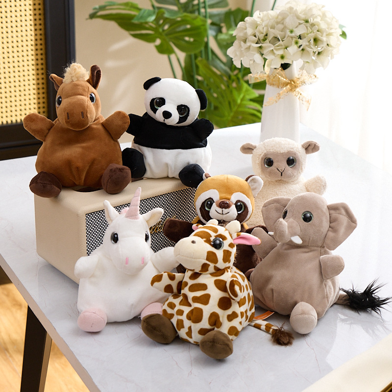 Cross-Border Forest Animals Raccoon Pony Giraffe Doll Plush Toy Sandbag Panda Lamb Elephant Small Doll Cross-Border Forest Animals Raccoon Pony Giraffe Doll Plush Toy Sandbag Panda Lamb Elephant Small Doll