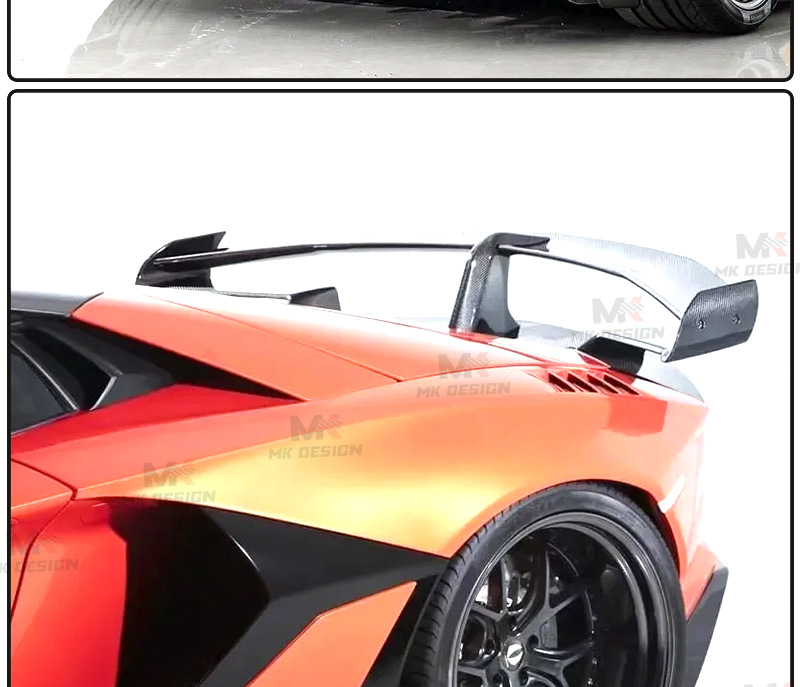 Suitable for Lamborghini LP700, carbon fiber SVJ-style rear spoiler and rear wing
