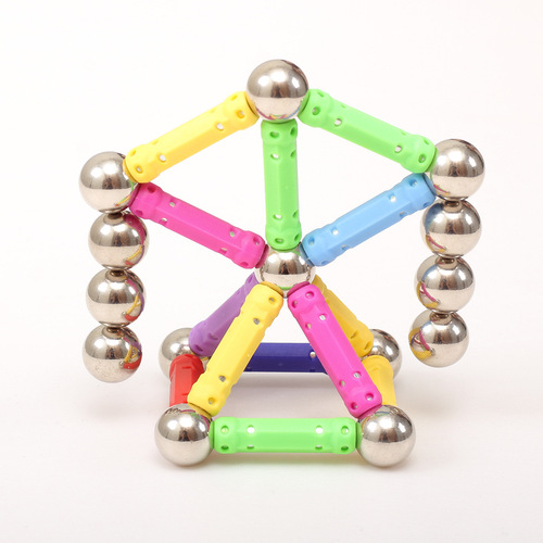 Cross-border Amazon magnetic stick gift box for children's intellectual magnetic building blocks box to build creative magnet toys for export