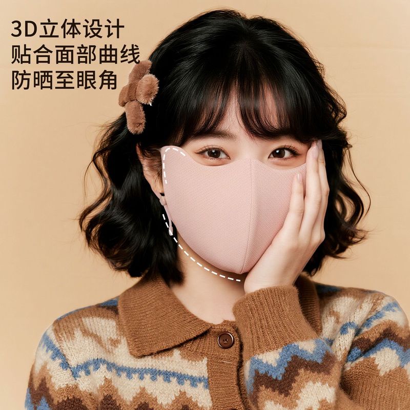 2025冬季保暖口罩防风防寒女秋冬天加厚骑行骑车滑雪口罩高颜值|undefined