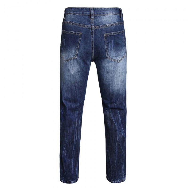 Men's Personalized Lightning Ripped Jeans American Style Digital Print Denim_voghion.com