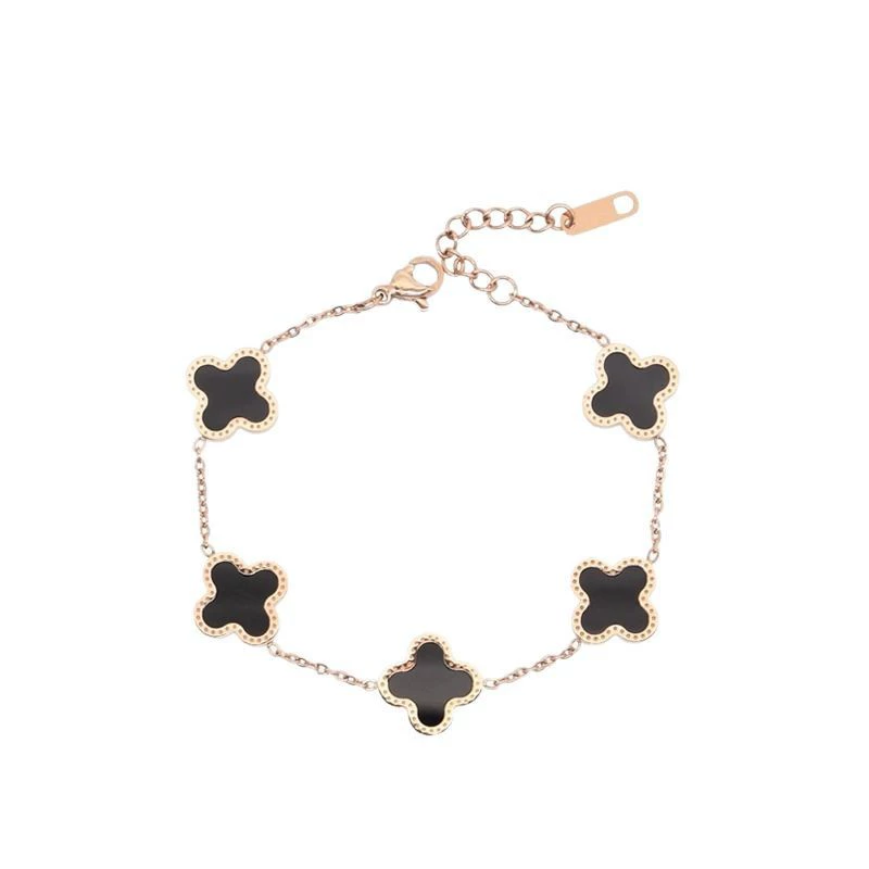 Ювелирное изделие Fashion Four-Leaf Clover браслет, из нержавеющей стали и варианты 18K, разнообразие цветов, не тускнеют