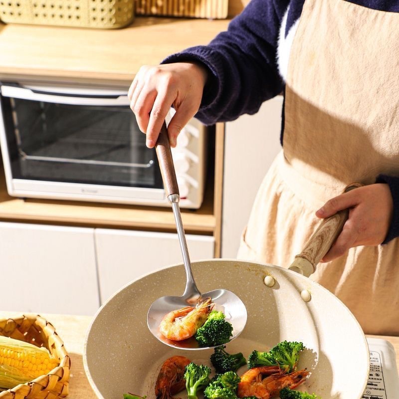 食品级家用不锈钢炒勺厨师专用炒菜勺铲子勺子家用汤勺锅铲套装|undefined