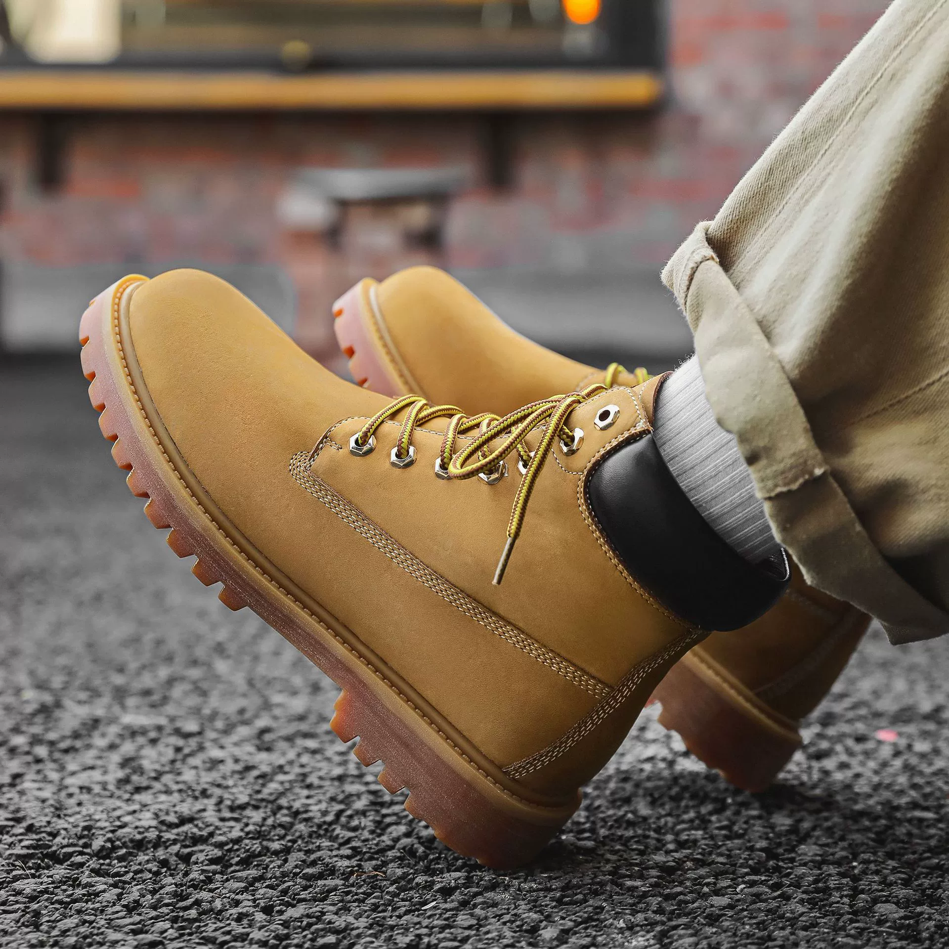 Кожаные сапоги Martin сапоги мужской большой желтый сапоги Tianpilan