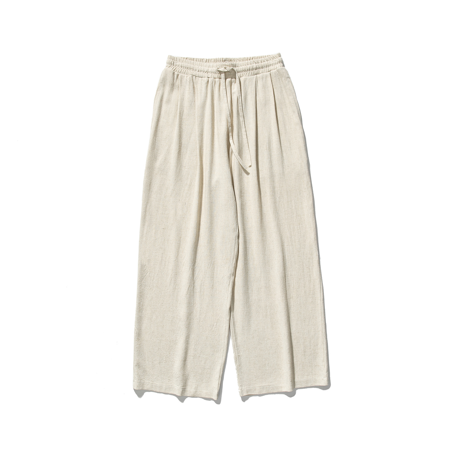 Pantalones de lino de estilo chino Pantalones deportivos rectos sueltos de los hombres ropa de algodón de verano moda nacional más tamaño pantalones de pierna ancha pantalones Casuales