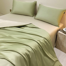 A类母婴60s高支贡缎长绒棉四件套全棉四件套简约纯色纯棉床上用品