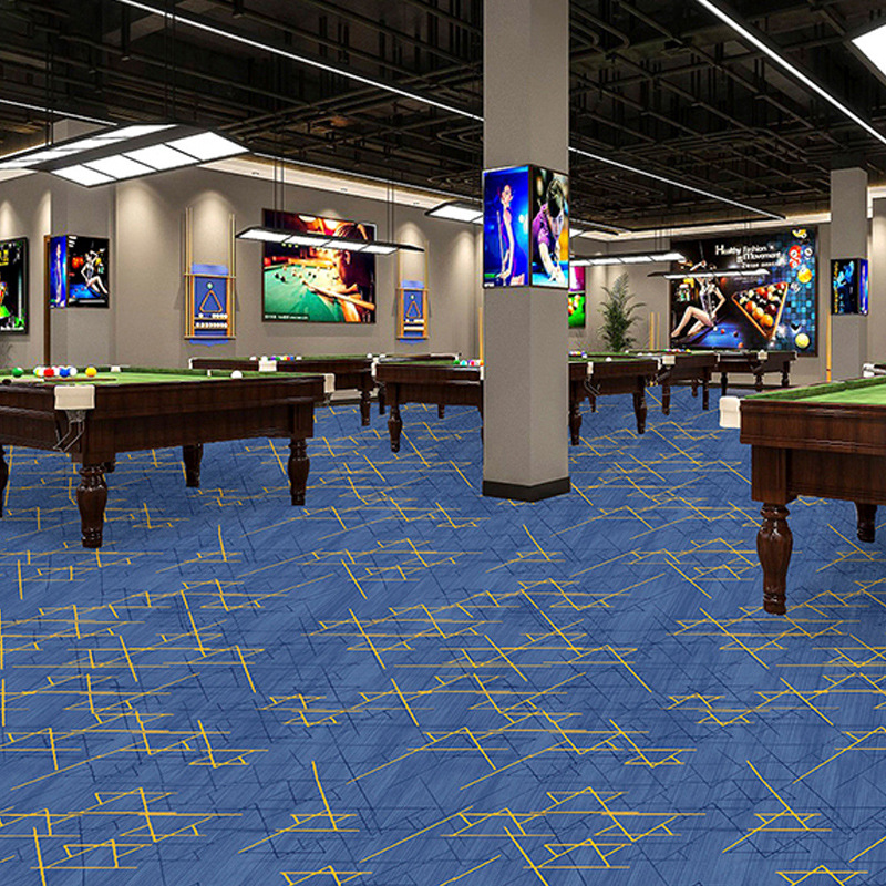 Fuente de fábrica sala de billar alfombra hotel oficina comercial sala de banquetes impresión ignífuga 400g coberta personalizada