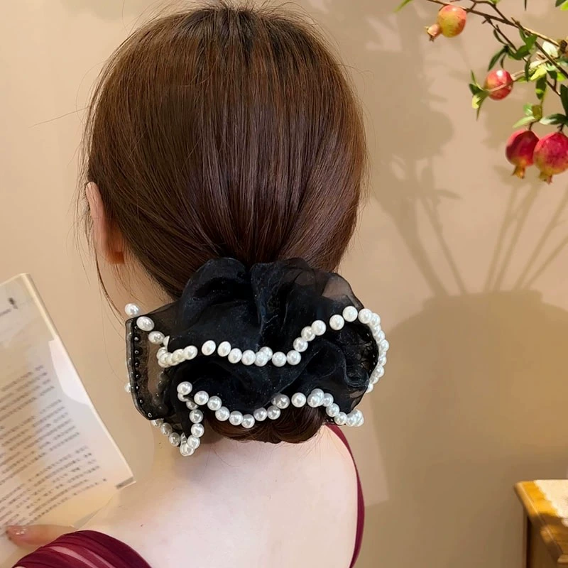 Большая hair аксессуар из жемчуга, волосная резинка, хвост, верхнего класса