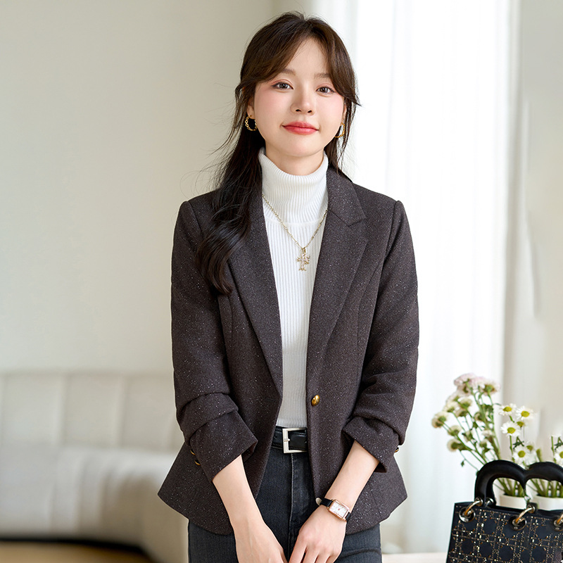 Autumn elegant classic suit jacket