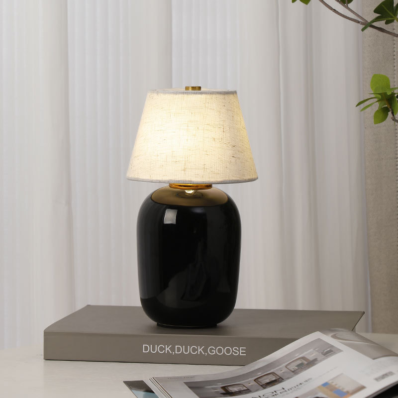 Mushroom Table Lamp Nordic French Cream Style Study Decor Lamp Retro Red Cute Girl Heart Bedroom Bedside Lamp