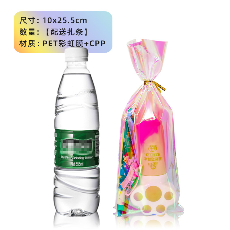 Spot Baking Cookie Snacks Bolsa vertical transparente Palomitas de maíz Rainbow Film Bolsa de embalaje de alimentos Planet Cup Bolsa de regalo