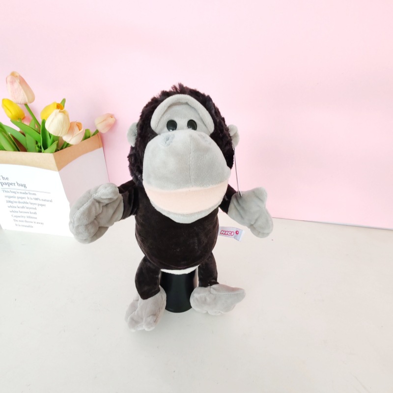 Marioneta de mano con boca móvil, muñeco de peluche para niños, guante de animal de peluche, muñeco de educación temprana para jardín de infantes