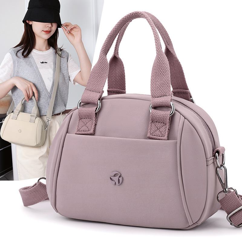 女性用のファッショナブルなハンドバッグ、シンプルな小さなバッグ、軽量多層コンパクトマザーバッグ、シングルショルダークロスボディナイロン布携帯電話バッグ|undefined