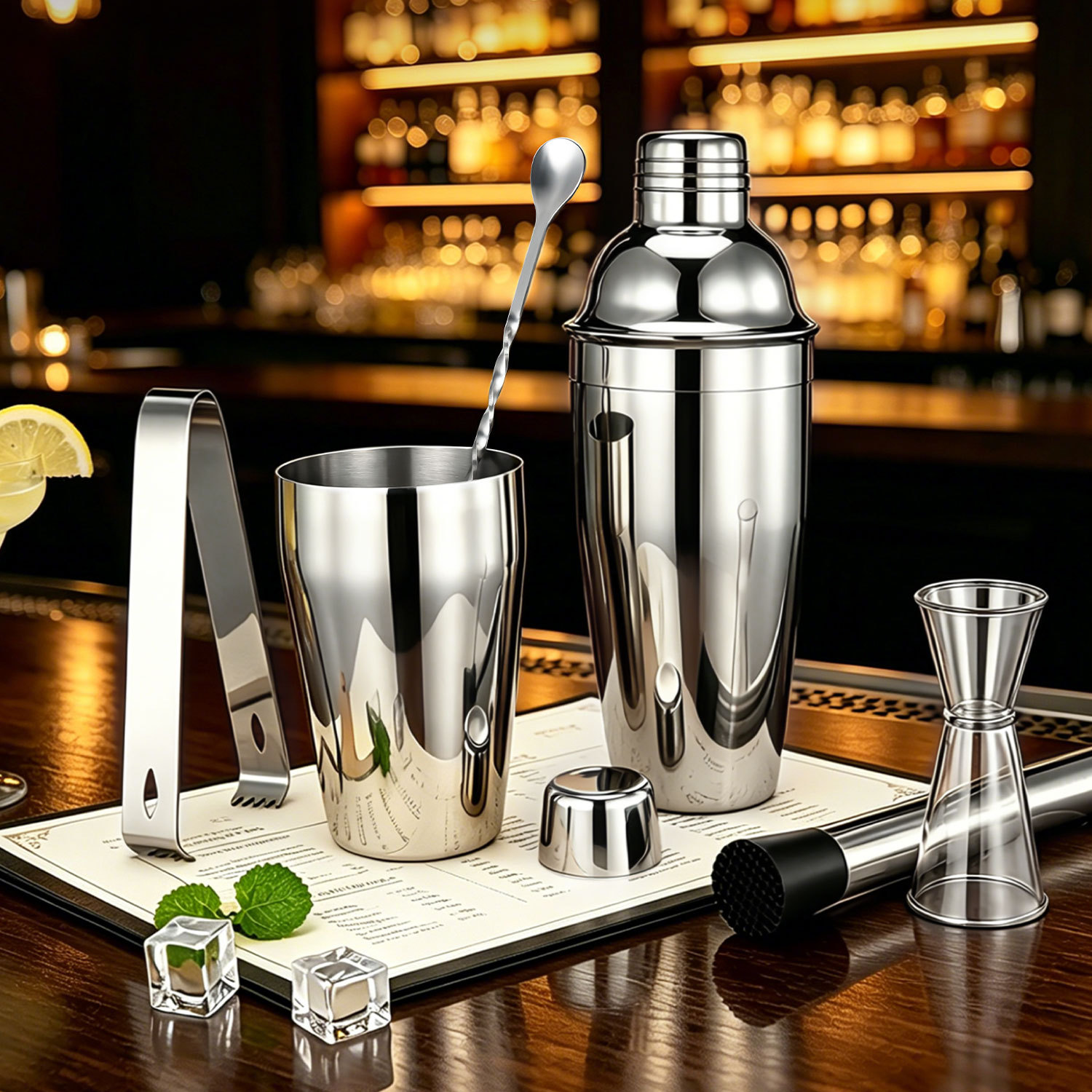 Nuevos productos transfronterizos de acero inoxidable para la Copa xueke sacudidora profesional de tres etapas herramienta de mezcla de vino resistente al raspado