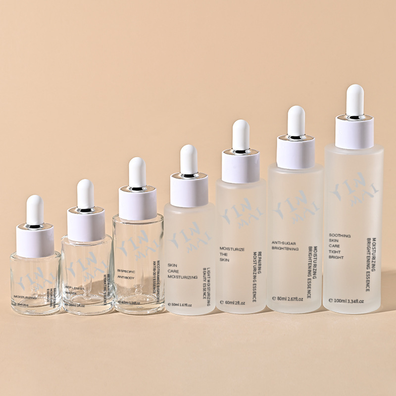 银脉专利20ml-100ml云顶圈平肩滴管瓶 精华原液玻璃瓶分装精油瓶|undefined