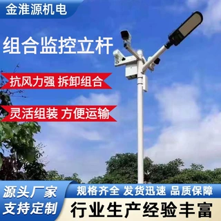 道路交通2米到6米监控组合立杆热镀锌监控杆户外摄像机监控立杆