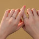 S999 Silver Bamboo Couple Ring Simple Niche Cold Style Men's and Women's High-end All-match National Style Ring