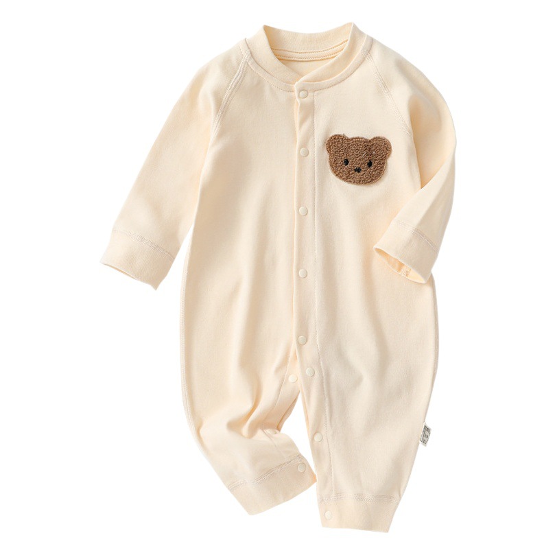 Ropa de bebé recién nacido primavera y otoño puro algodón deshuesado pijamas de manga larga otoño recién nacido mameluco bebé mono invierno