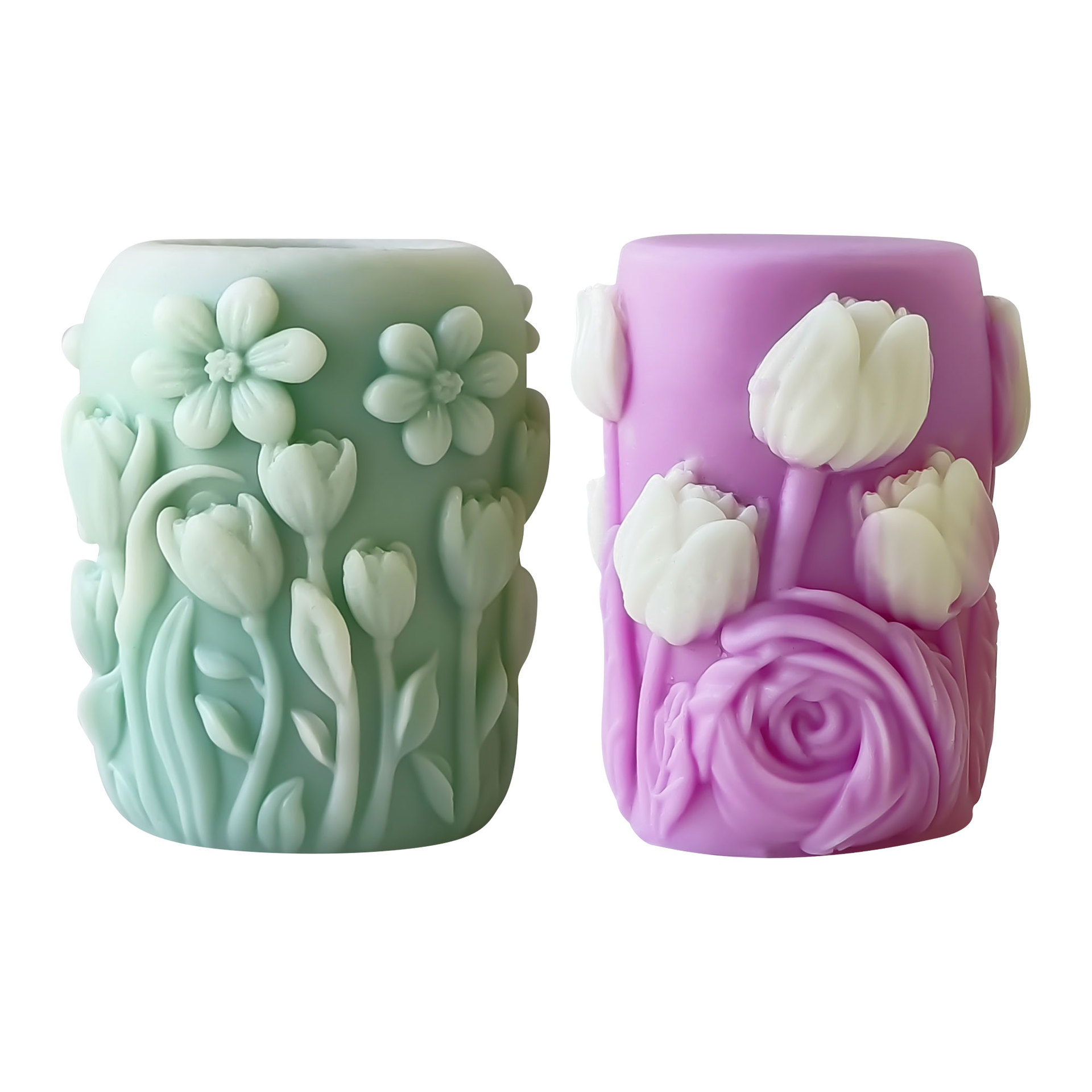 Jiahui Mei hoja columna molde diii flor relieve columna fragancia hecha a mano piedra de fragancia