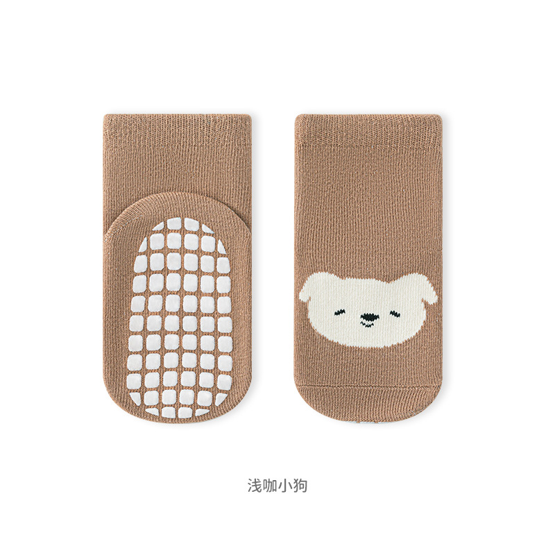 Calcetines para bebé recién nacido de primavera, cuidadosamente seleccionados, calcetines antideslizantes de silicona con dibujos animados de clase A para bebés y niños pequeños.