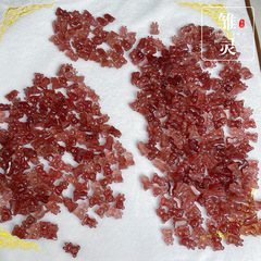 雛靈暴力熊 天然水晶草莓晶小熊diy配件 水晶編繩配件貨源