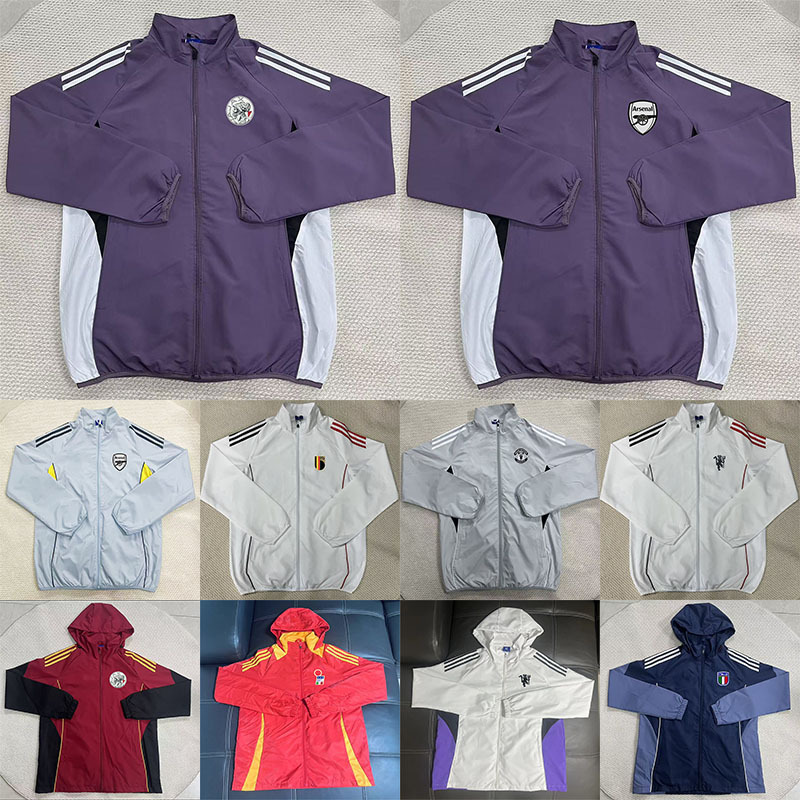Wholesale 2526 New Style Windbreaker Football Jacket Windproof Sun Protection Windbreaker Pre-Match Sports Coat Top