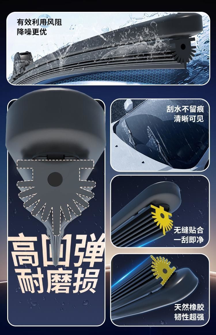 11-Inch Rubber Strips Suitable for Ideal L7 Frameless Wipers Onel8 L9, Specialized Car-Specific Wiper Blades, Silent