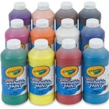 Crayola绘儿乐54-2016单瓶装幼儿可水洗颜料16oz 473ml批发