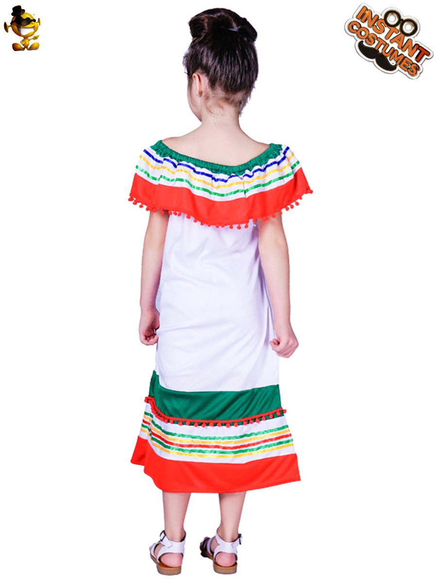 Vestido DE LOS NIÑOS estilo mexicano niñas etapa rendimiento traje Halloween Carnaval