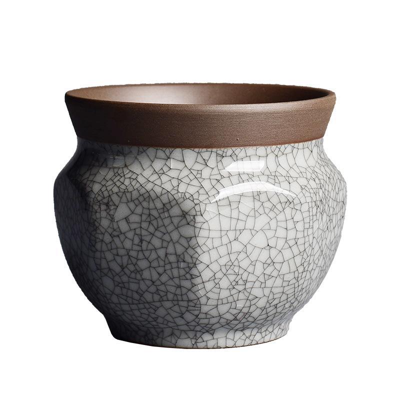 Fiore succulento in ceramica di argilla viola con smalto craquelé, creativo vaso per piante verdi per uso domestico, piccolo vaso in terracotta per_voghion.com
