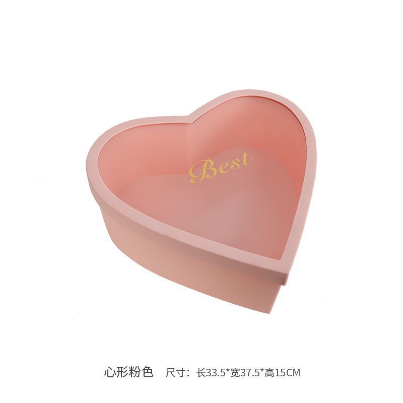 水果盒礼盒圆形透明黑色开窗包装盒玫瑰花束插花花店用品一件批发|undefined