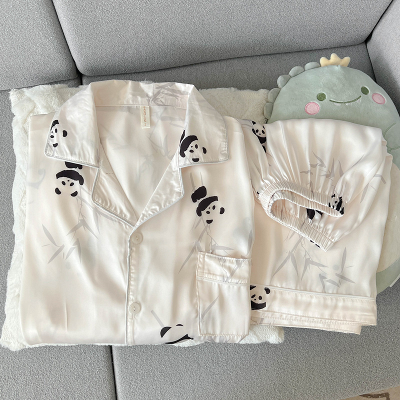 Mickey pareja pijama de mujer verano de manga corta seda hielo japonesa inns lindos gran seda ropa de hombre para el hogar