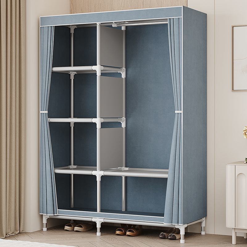 Simple Fabric Wardrobe for Home Bedroom, Simple Wardrobe for Rental Apartments, Sturdy and Durable, Assembled Wardrobe, Floor-Standing Clothes Rack Factory