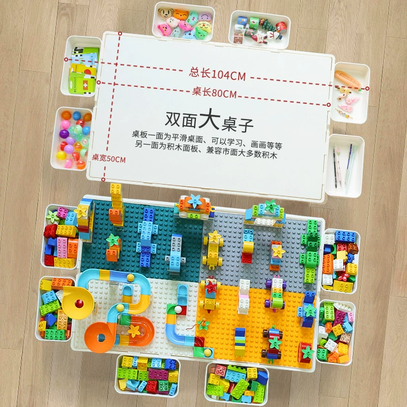 Construction Playset Universal Brainteaser, Building Table for Kids 3–6 yrs — Multi-size Kits (2–104 cm)