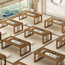 #飘窗桌子小茶几日式矮桌榻榻米茶桌阳台折叠炕桌家用地台桌国学