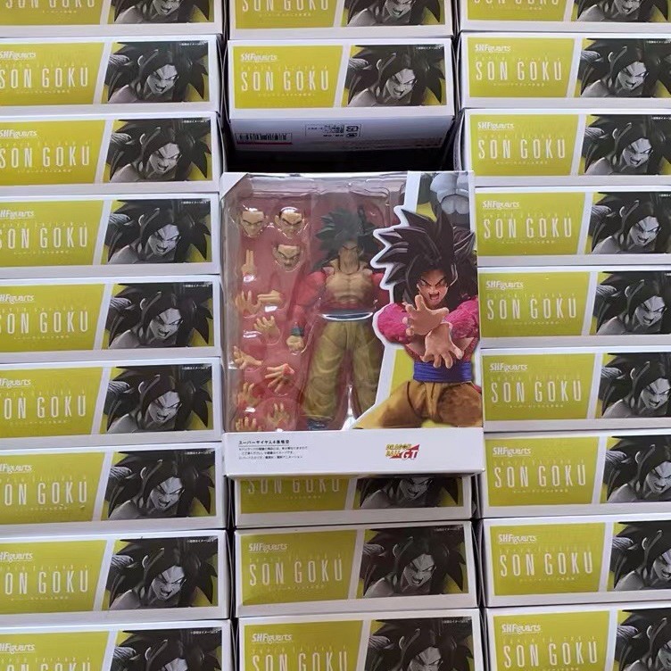 Dragon Ball GT Super Saiyan 4 Sun Wukong muñeca móvil Super cuatro Wukong caja hecha a mano al por mayor