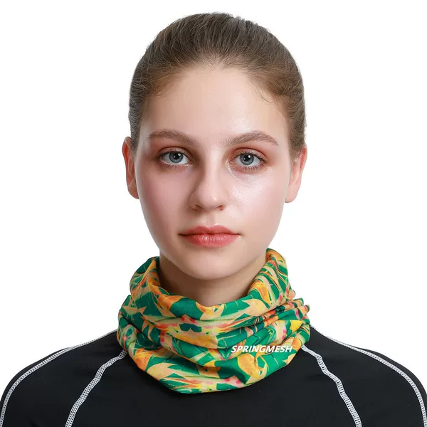Wholesale outdoor cycling face mask, sweat-absorbing patterned headscarf, neck gaiter, multi-functional bicycle seamless magic headscarf