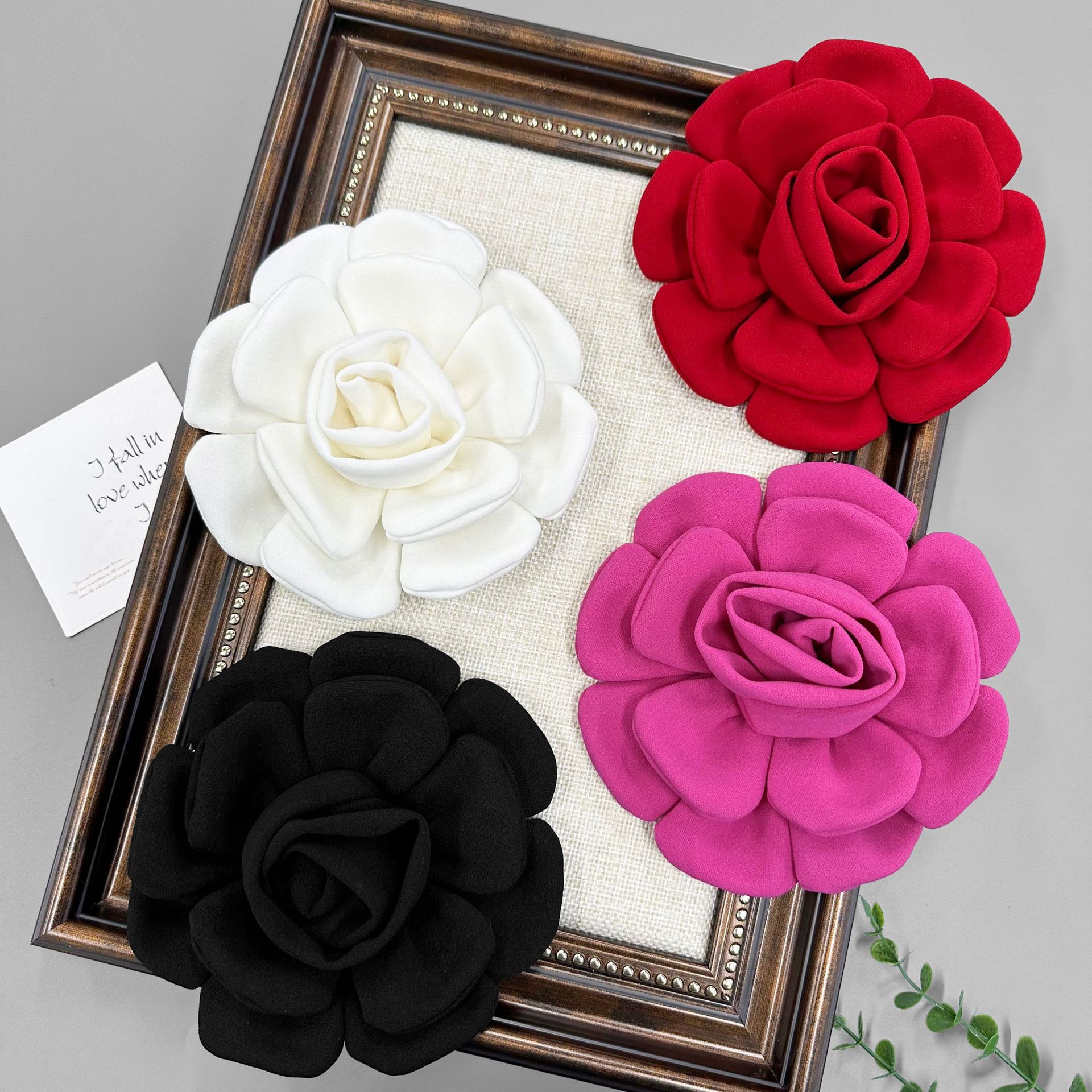tela tridimensional camellia ropa DIY accesorios de cabello cosido a mano imitación flor aditivos de tela aditivos