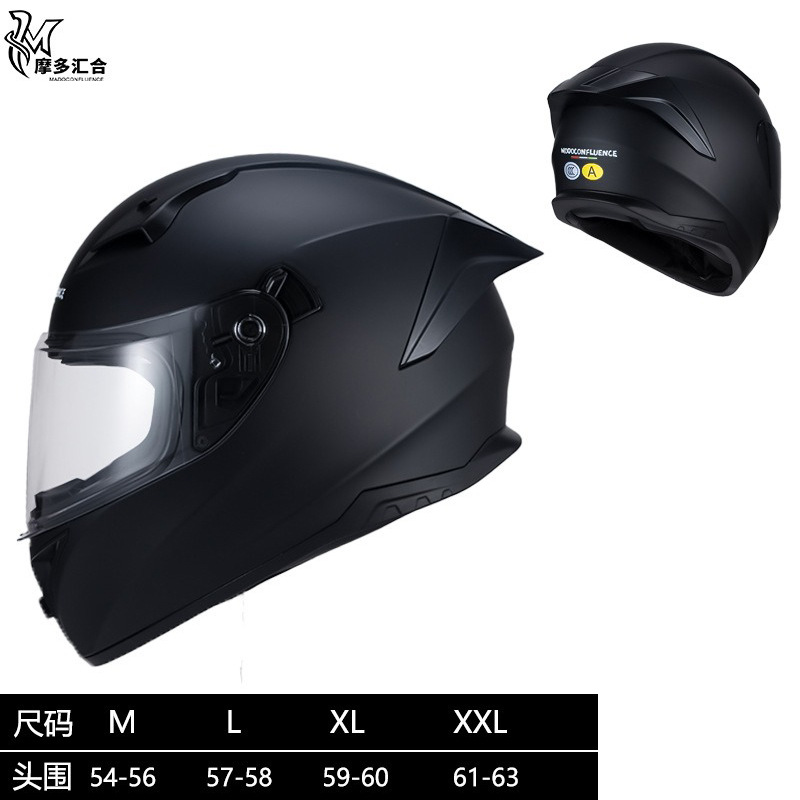 Cascos de motocicleta para hombres y mujeres, motocicleta retrógrado pedaleos de crucero de simulación de cuatro estaciones 3C personalidad anti-nebra casco completo